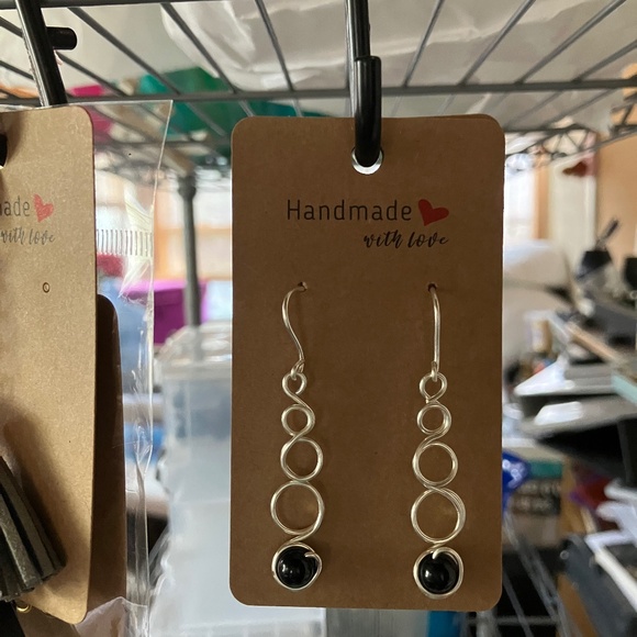 Black tourmaline earrings - Picture 1 of 1